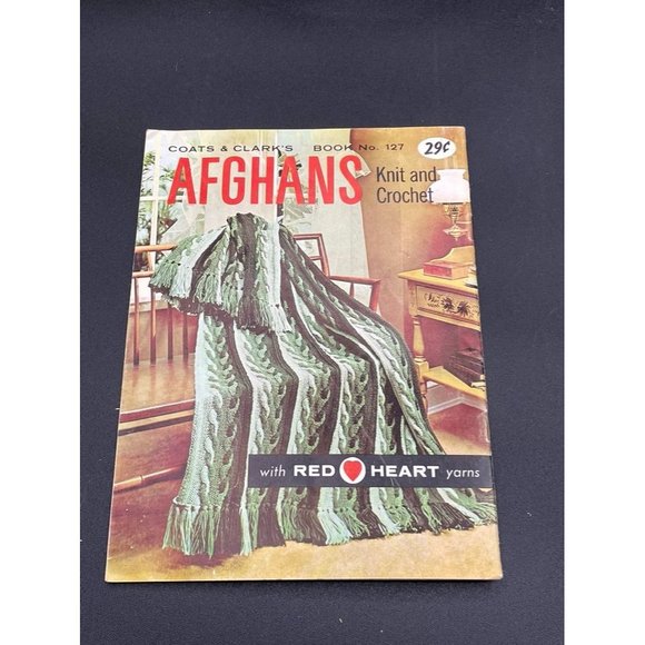 Coats & Clarks Book No. 127 Afghans Knit and Crochet 12 Different Patterns - Picture 7 of 9